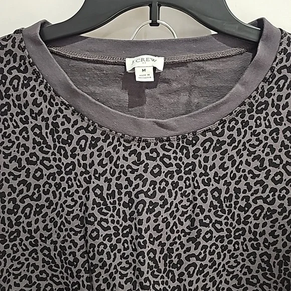 J. Crew Size Medium Leopard Print Sweatshirt and Sweatpants Bundle - like new - Picture 5 of 11